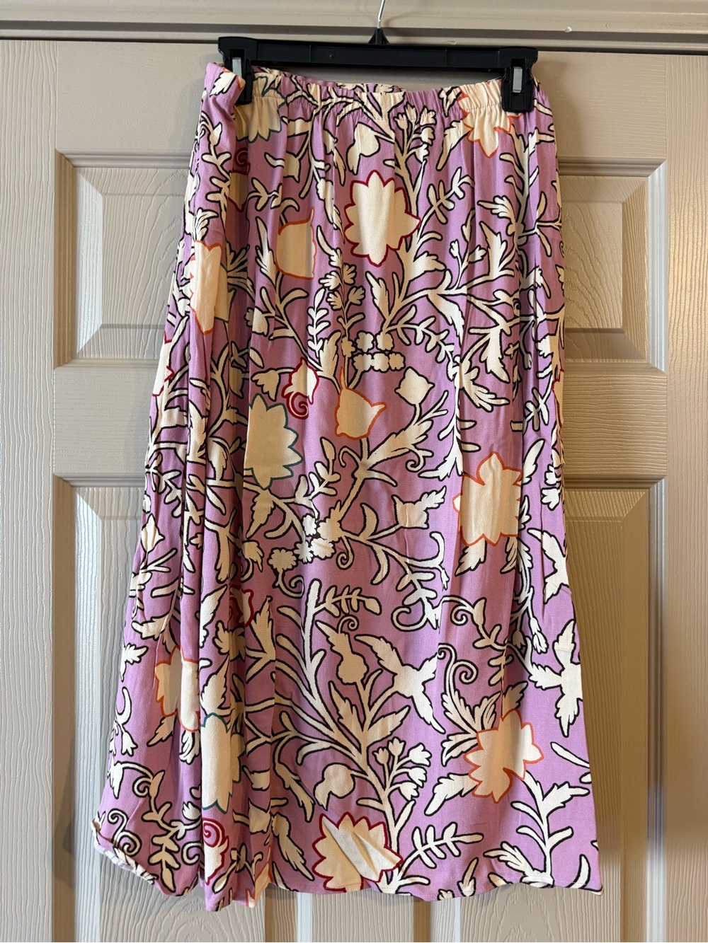 Knox Rose Pink and Cream Abstract Floral Skirt - Picture 5 of 8